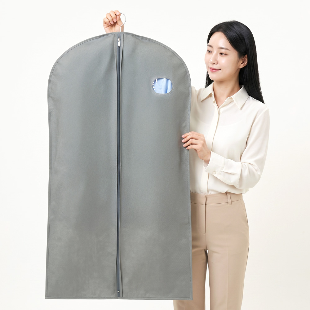 아모란나 더베스트 고급 부직포 옷 커버 의류 보관 옷정리 M 그레이 - 메인 이미지