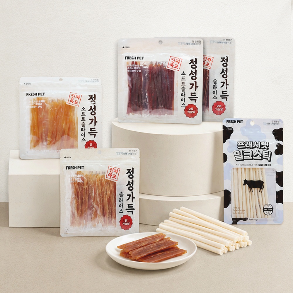 프레쉬펫 정성가득 사시미 애견 강아지간식 슬라이스 닭가슴살, 150g, 2개 - 상세 이미지 4