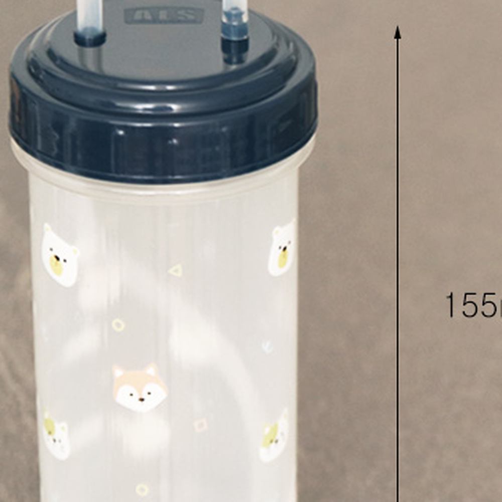 아동물병 누워서먹는외출용 애니멀디자인빨대물병 500ml - 상세 이미지 2