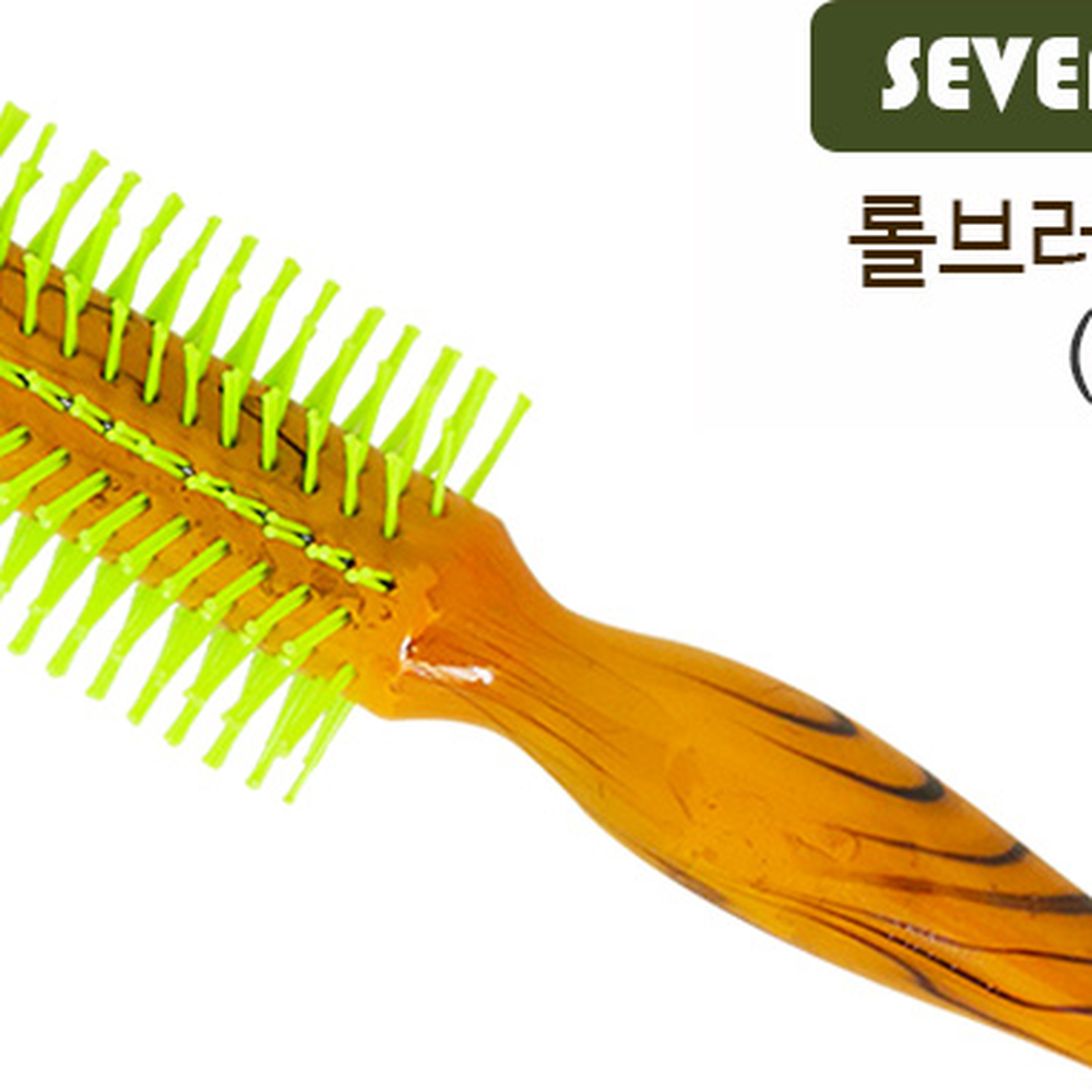 나무손잡이드라이용원형브러쉬 중형사이즈헤어스타일링롤브러쉬 가시모헤어롤빗 - 상세 이미지 3