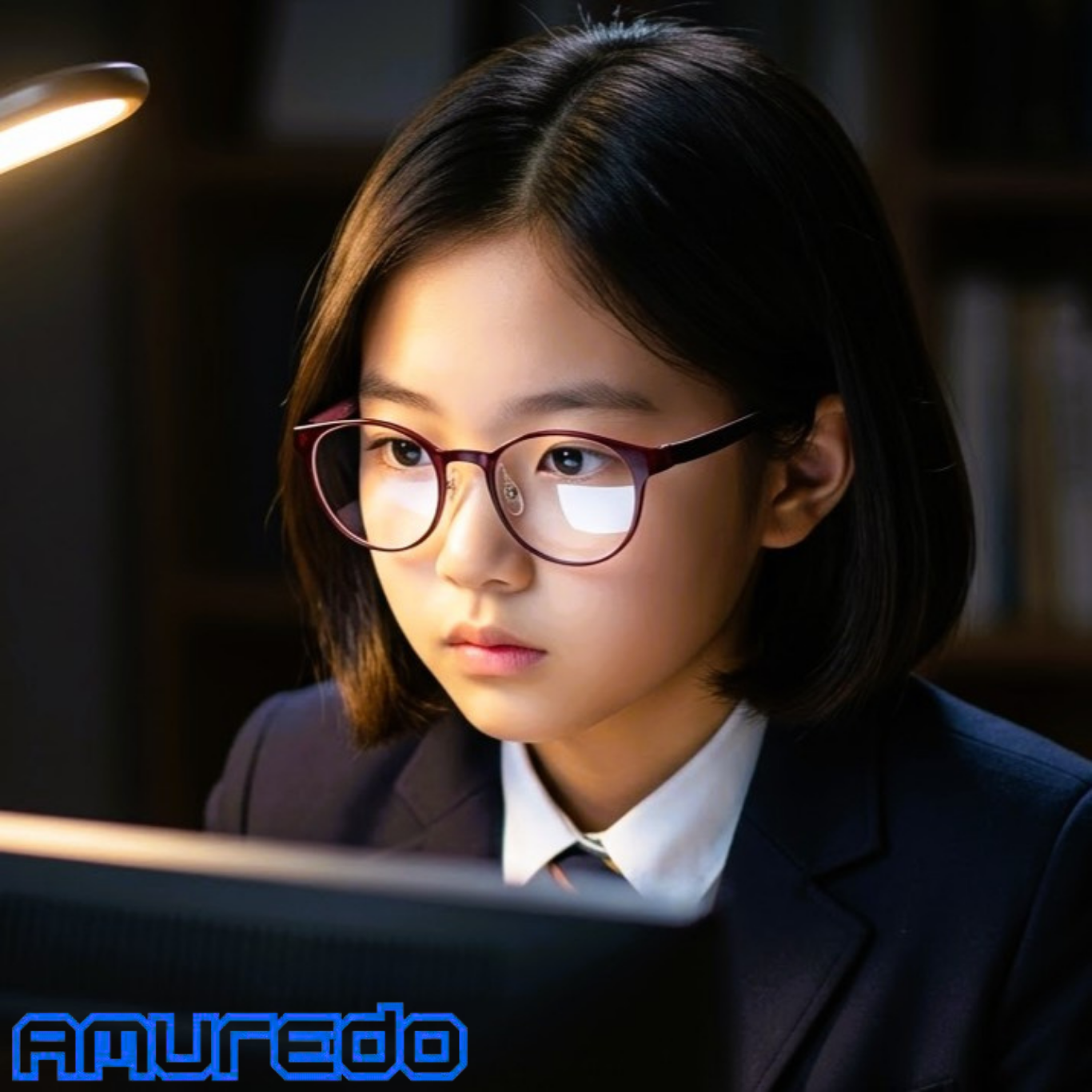 [아무래도 안경] 9g 초경량 독서 안경 학생 시력보호 라운드 - 상품 이미지