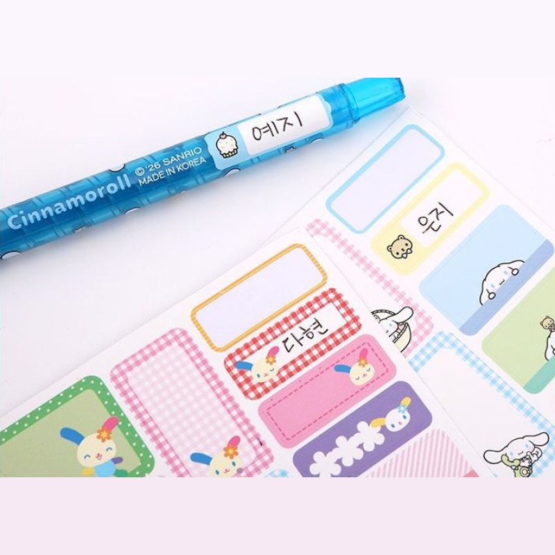 산리오 12색 색연필 초등학생 색연필세트 우사하나 네임스티커 유치원 미술도구 이미지 6