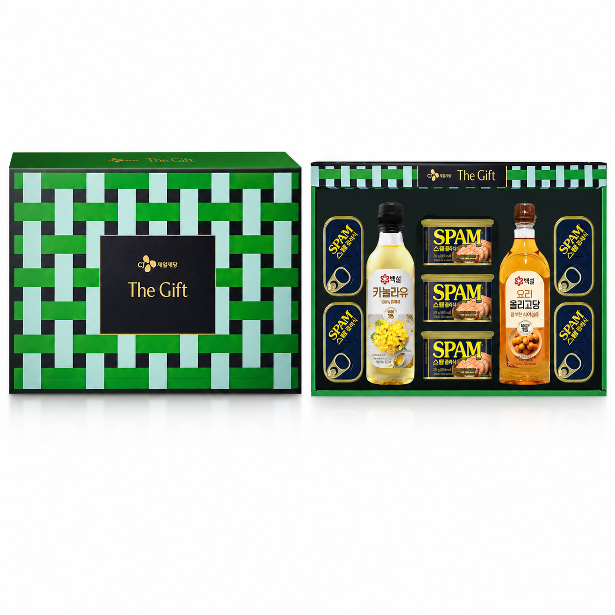 추석 명절 선물세트 백설 카놀라유 500ml+요리올리고당 500ml+스팸클래식 8개 4세트 - 상세 이미지 3