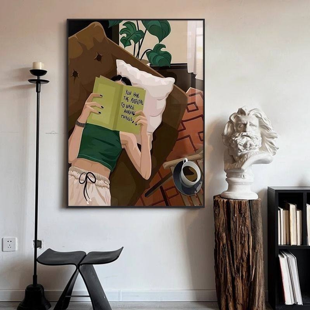 거실 인테리어 액자 일러스트 그림 대형 최대 80x120cm 상세 이미지 16