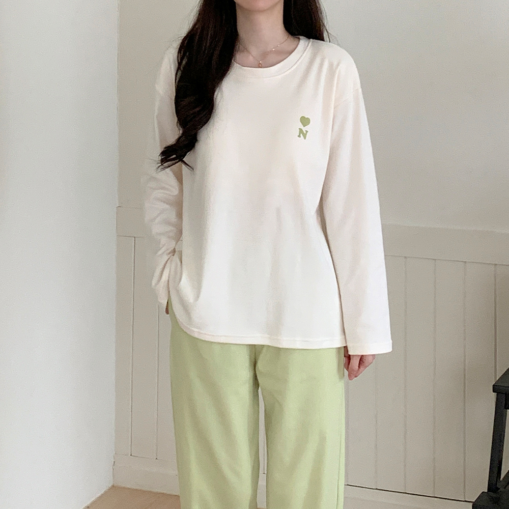 캡내장잠옷 4COLOR 순면 면100 노브라 이너캡 여자 홈웨어 여성 파자마 세트 이미지 8