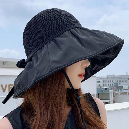 모자 벙거지 여자 가을 여성 여름 버킷햇 예쁜 겨울 캐쥬얼 여행 패션 패션 자외선 차단 - 메인 이미지
