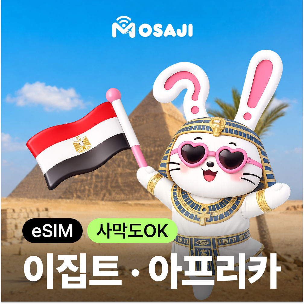 이집트 이심 eSIM 튀니지 모로코 아프리카 E심 1일 무제한 데이터 - 상품 이미지