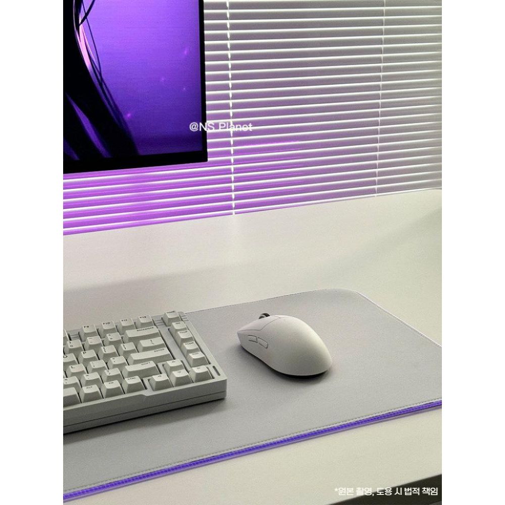 무선 충전 마우스 패드 대형 뮬린 게이밍 RGB 글로우 15W 고속 데스크 매트 방수 - 상세 이미지 4