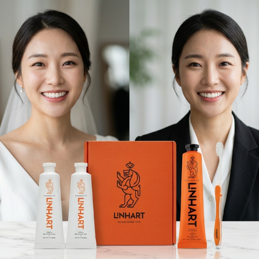 린하트 셀프 치아미백 치과의사개발 잇몸 불소치약 화이트닝 부스터 치약 칫솔 세트 이미지 7