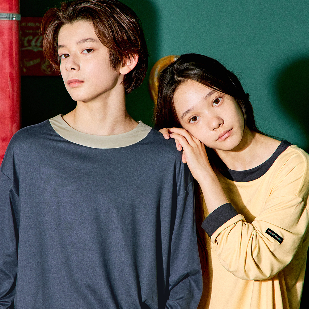 마밤 MSMV 아동 주니어 잠옷 피치기모 링거9부 초등학생 내의 키즈 실내복 10COLOR - 상세 이미지 3