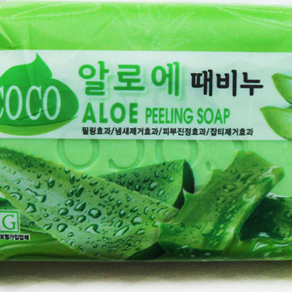 율피쌀겨노폐물제거목욕비누 스쿠알렌피부정화 알로에엑기스각질제거때비누 - 상세 이미지 2