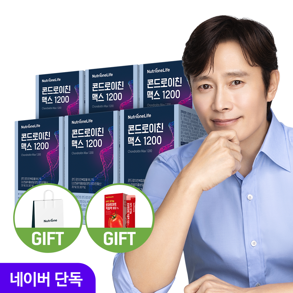 뉴트리원 이병헌 콘드로이친 맥스 1200 소 연골 유래 60정, 6개
