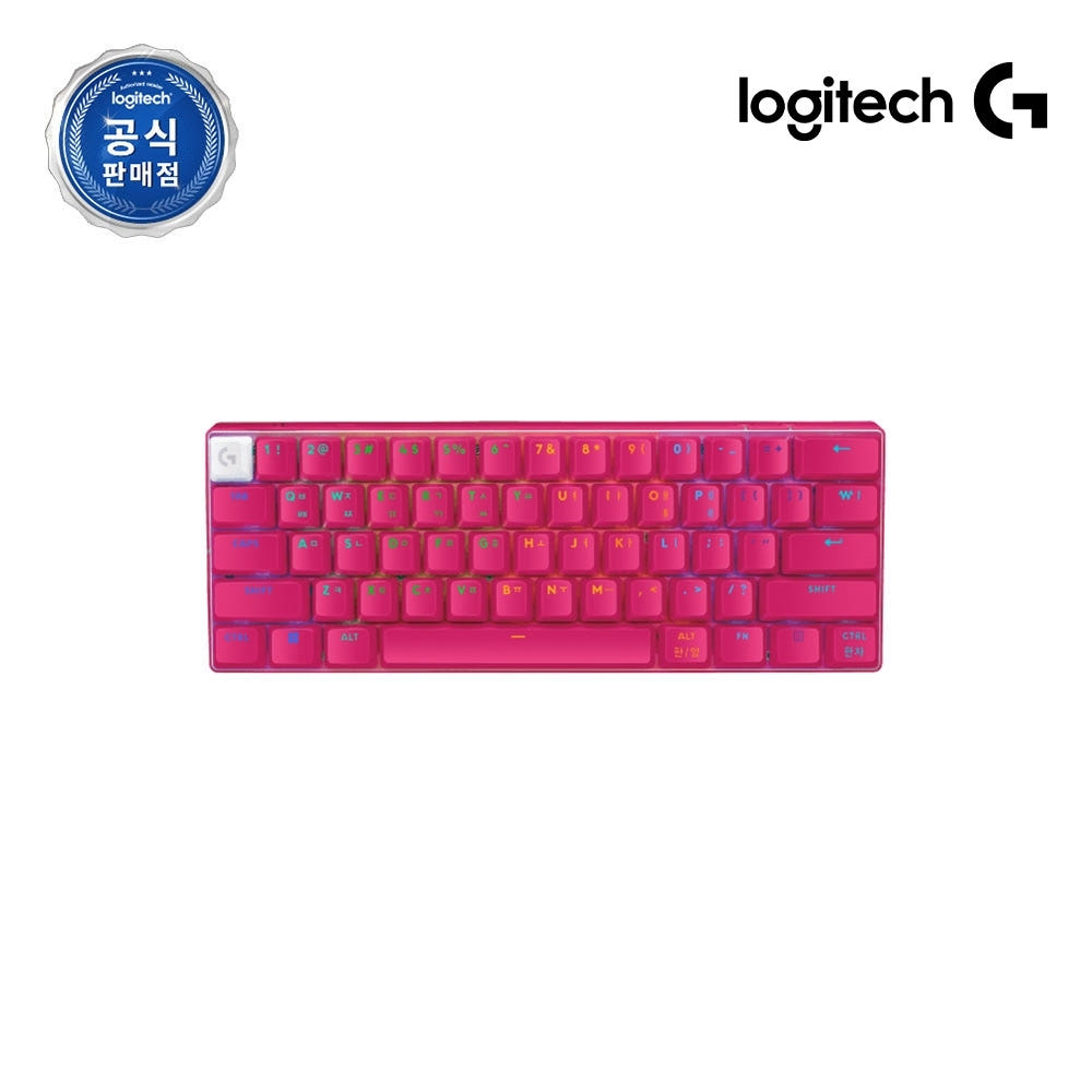 로지텍코리아 공식 PRO X 60 LIGHTSPEED 무선 게이밍 키보드 마젠타, 택타일 - 상품 이미지