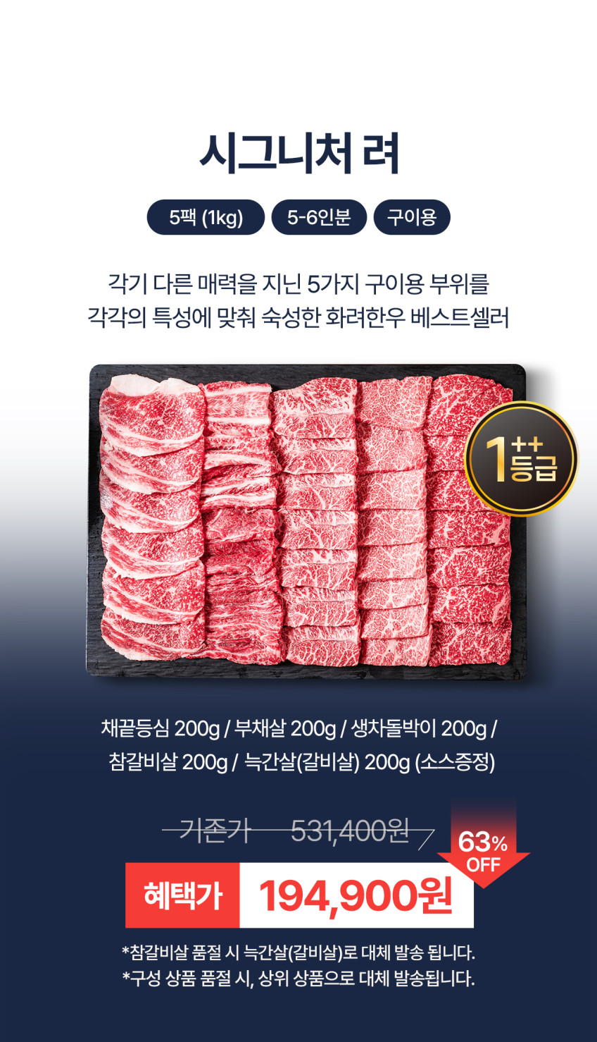 ++1 투뿔한우 선물세트 [시그니처 려] 마장동 갈비살 설로인 업진살 판매처 상세 정보 이미지 2
