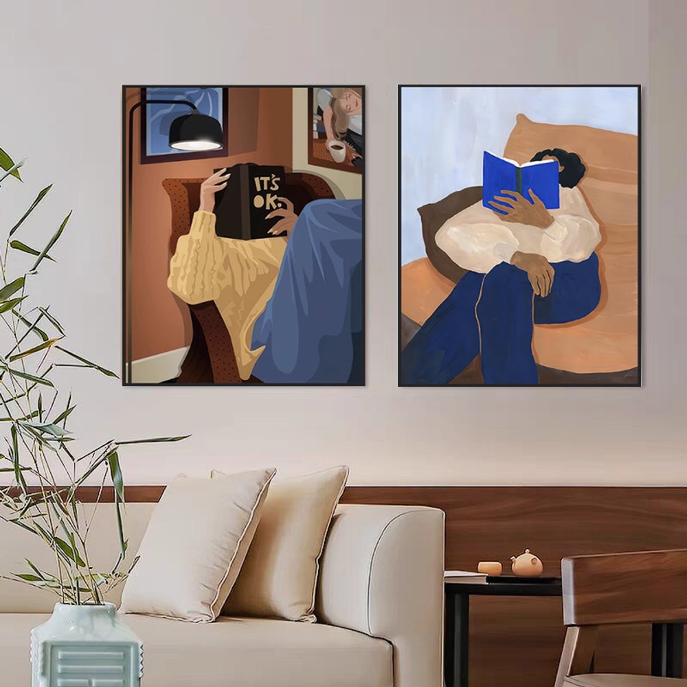 거실 인테리어 액자 일러스트 그림 대형 최대 80x120cm 상세 이미지 8