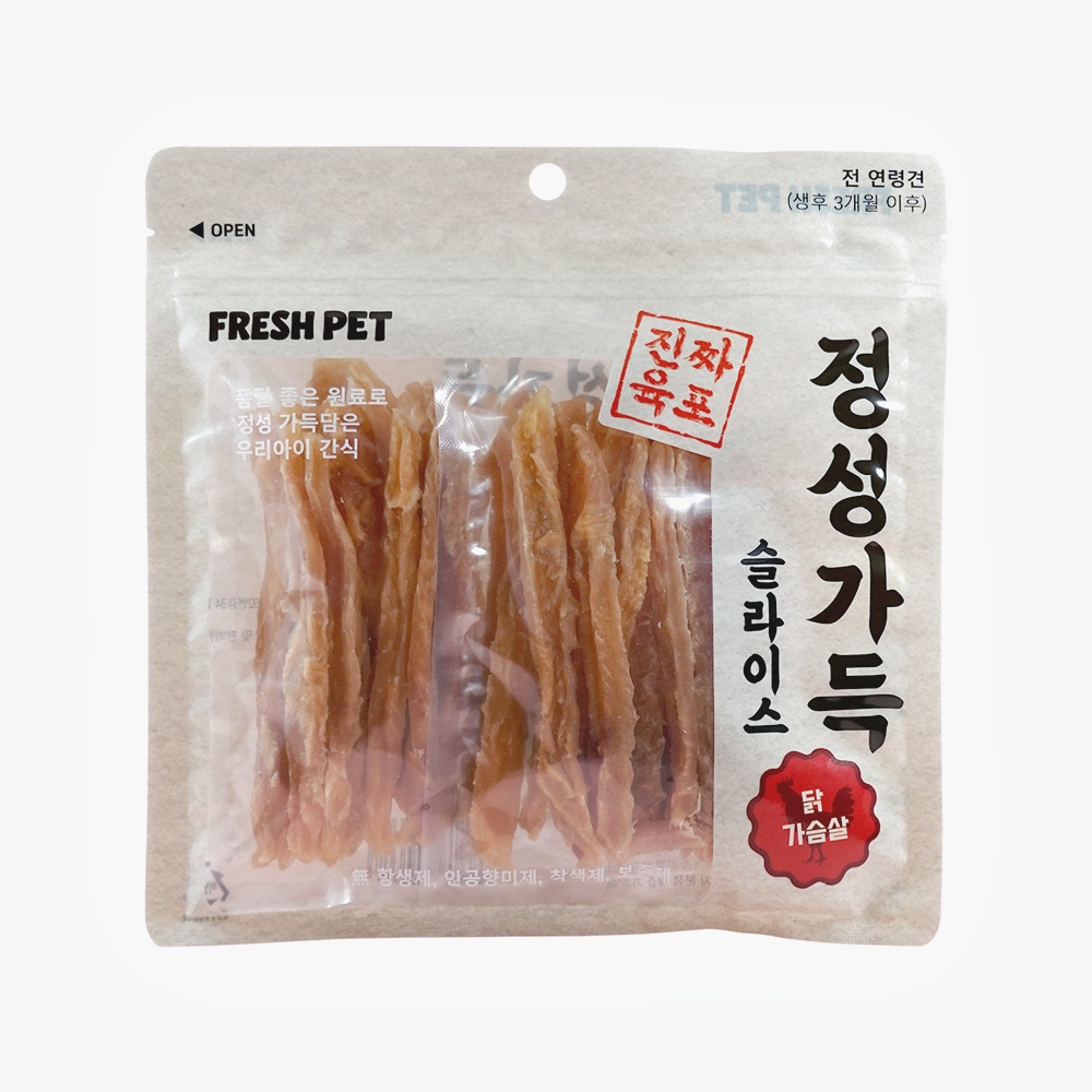 프레쉬펫 정성가득 사시미 애견 강아지간식 슬라이스 닭가슴살, 150g, 2개 - 상세 이미지 3