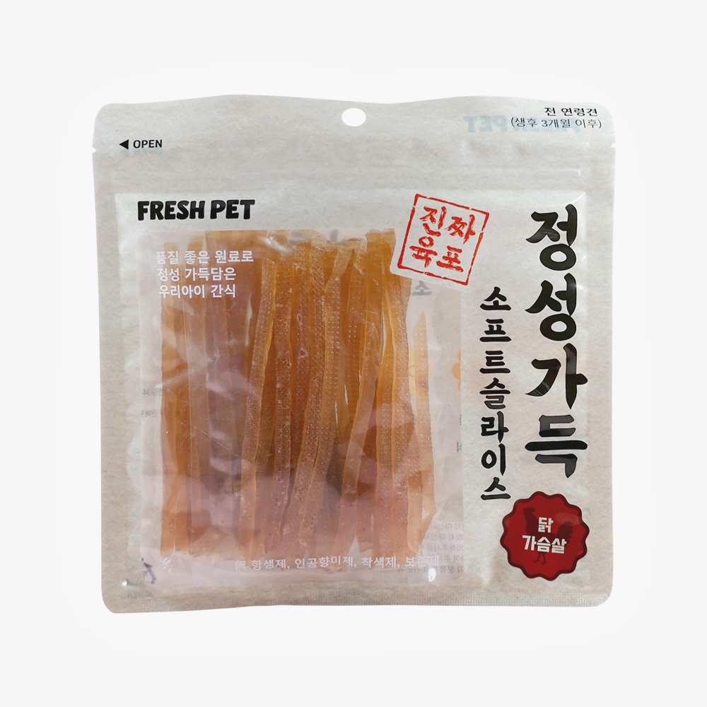 프레쉬펫 정성가득 사시미 애견 강아지간식 소프트 슬라이스 닭가슴살, 150g, 2개 - 상세 이미지 4