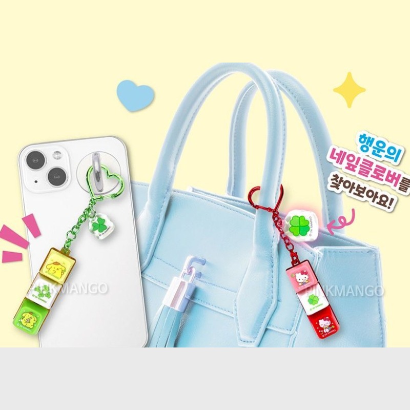 산리오 헬로키티 키링 커스텀 LED 키캡 3구 귀여운 캐릭터 백참 고리 랜덤 이미지 6