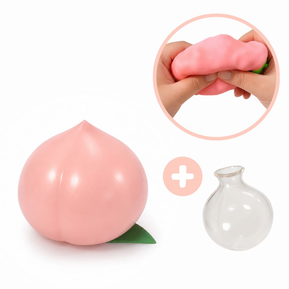 빌리네집 복숭아 크런치 슬랑이 + 커버증정 슬라임 말랑이 스퀴시 - 상품 이미지