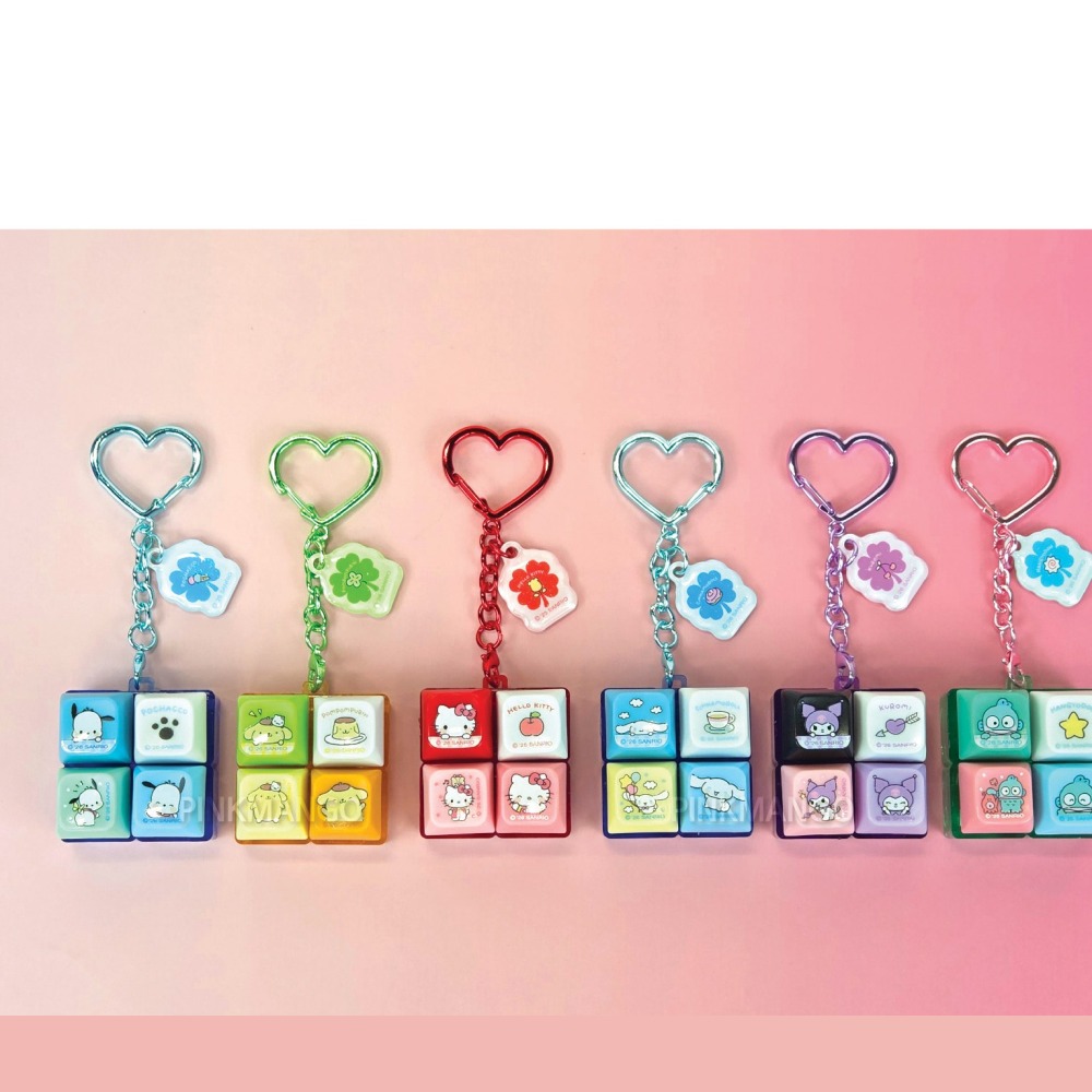 키캡 키링 3구 4구 LED 클리커 딸깍 열쇠고리 굿즈 키보드 커스텀 산리오 이미지 7