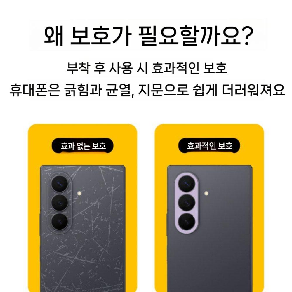 갤럭시 z폴드8 와이드 울트라 렌즈 스티커 솔리드 매트 후면 카메라 베이스 필름 - 상세 이미지 2