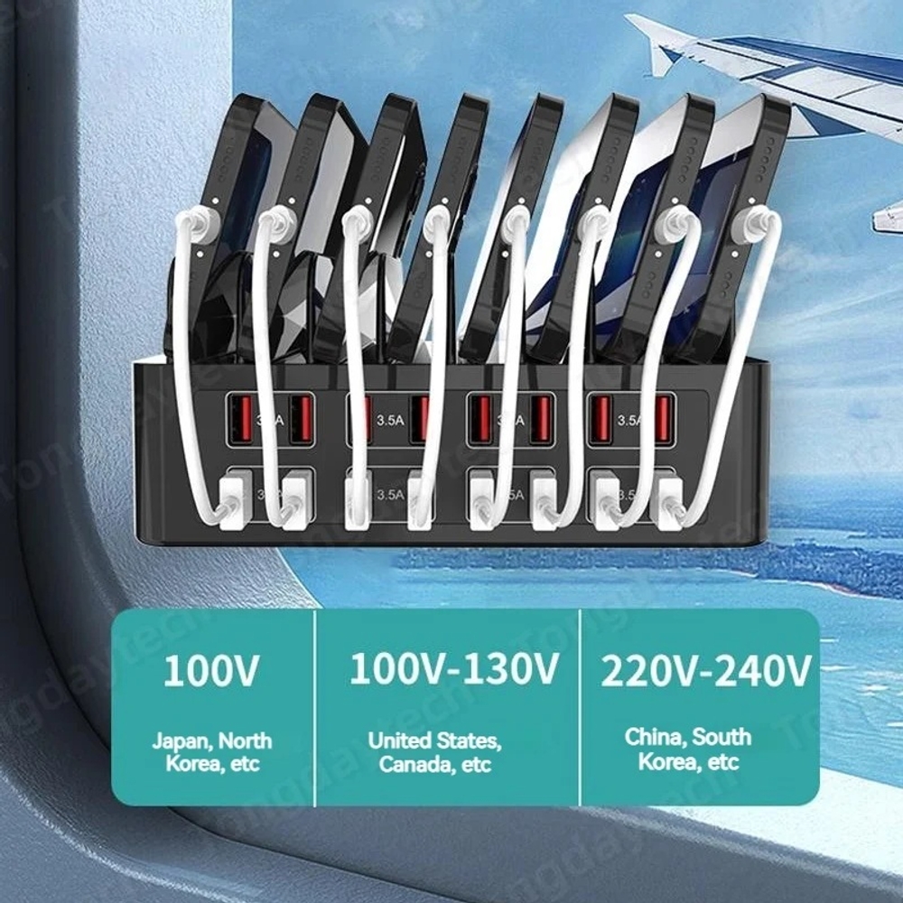 고속 충전기 멀티 충전기 충전 스테이션 150W 멀티 USB 타입 C 16포트 3.5A 상품 이미지