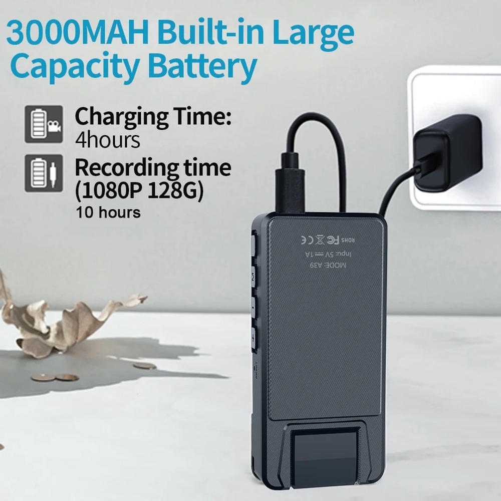 액션캠 바디캠 블랙박스 브이로그 유튜브 Vandlion A39 1080P HD 3000mAh - 상세 이미지 5