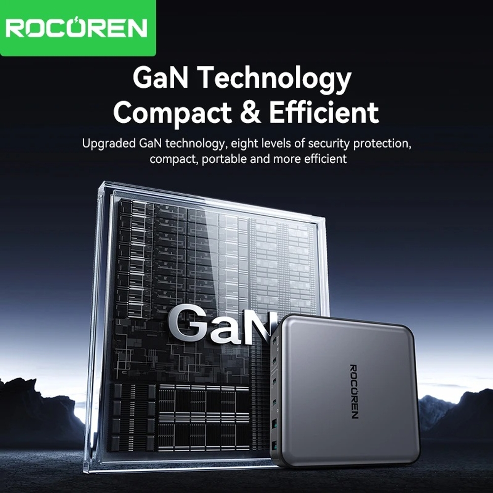 고속 충전기 멀티 충전기 Rocoren 200W GaN PD 270W 6in1 충전스테이션 상품 이미지