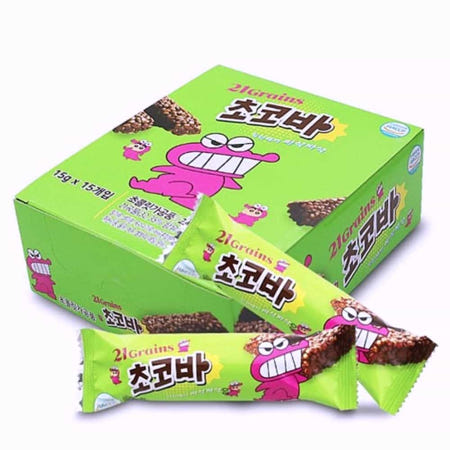 정그리협력사 정그리 21곡 크런치 초코바 운동 축구 간식 15gx15개 빼빼로데이 아이들간식
