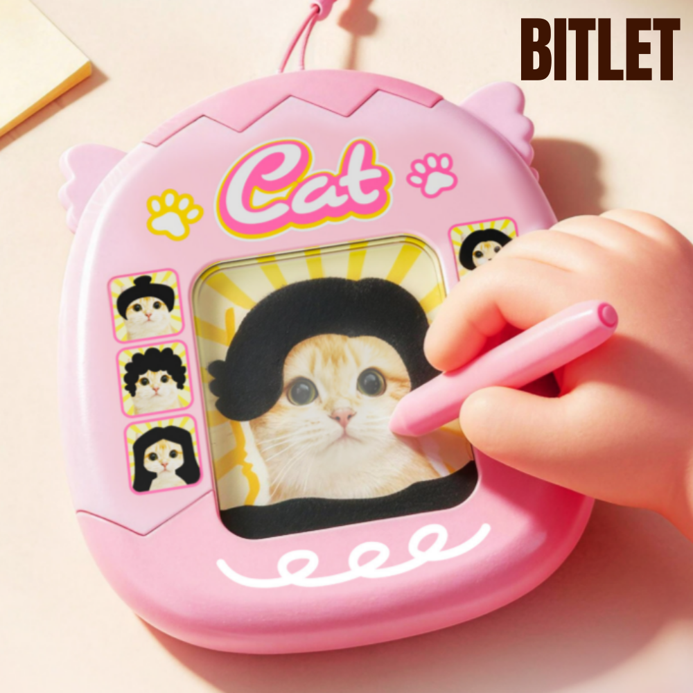 비뜰렛 고양이 DIY 자석 그림판 헤어스타일 꾸미기 비즈 구슬보드 키링 - 상세 이미지 2