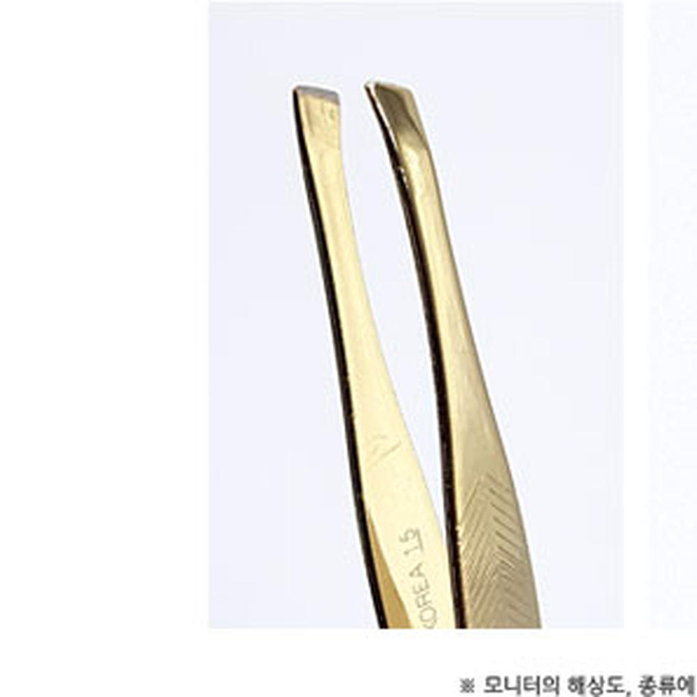 스텐재질제모용눈썹집게 골드뷰티소품족집게 항균가공잔털제거핀셋 - 상세 이미지 2