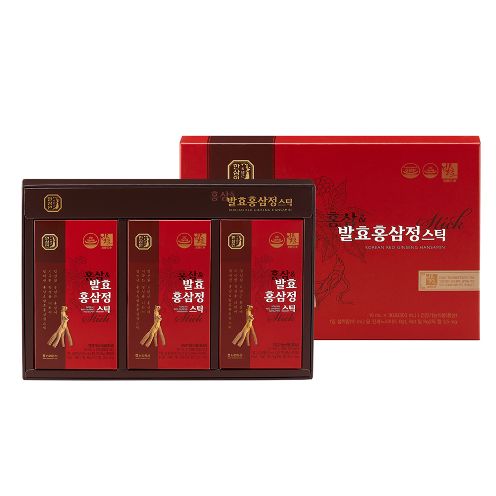 한삼인 발효홍삼정 스틱 10ml x 30포 선물세트 - 상품 이미지