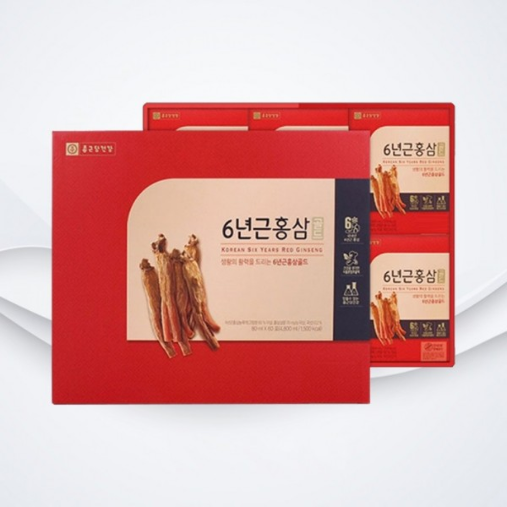 홍삼스틱 종근당건강 6년근 80ml 60포 선물세트 홍삼골드 - 상품 이미지