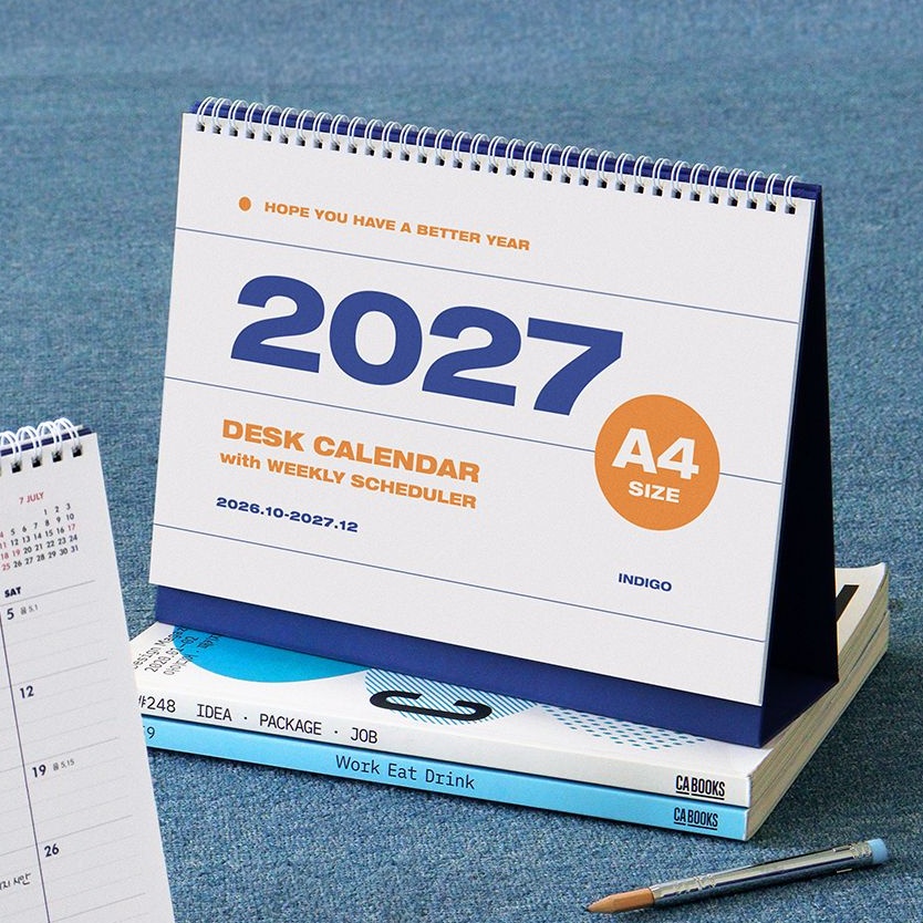2027년 대형 탁상달력 A4 27년 데스크캘린더 업무용 주간 스케줄러 - 상세 이미지 3