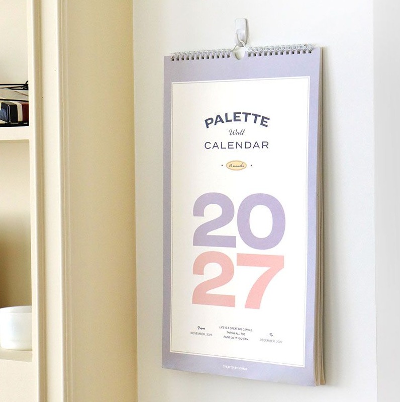 2027 벽걸이 달력 27년 아이코닉 팔레트 캘린더 2027년 큰글씨 월간 스케줄러 - 상세 이미지 5