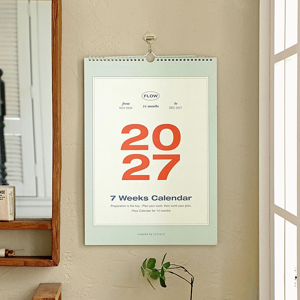 2027 월 벽걸이 달력 27년 A3 대형 캘린더 2027년 플로우 회사 스케줄러 낱장 - 상세 이미지 5