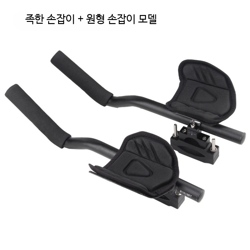 자전거 에어로 핸들바 일체형 로드바이크 산악자전거 호환 경량 플랫형 범용 0606 원형 플랫 공용 - 상세 이미지 2