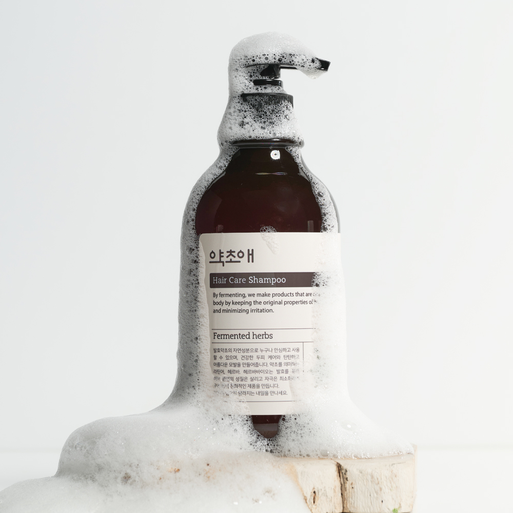 약초애 천연발효 탈모 완화 대용량 두피샴푸 500ml - 상품 이미지