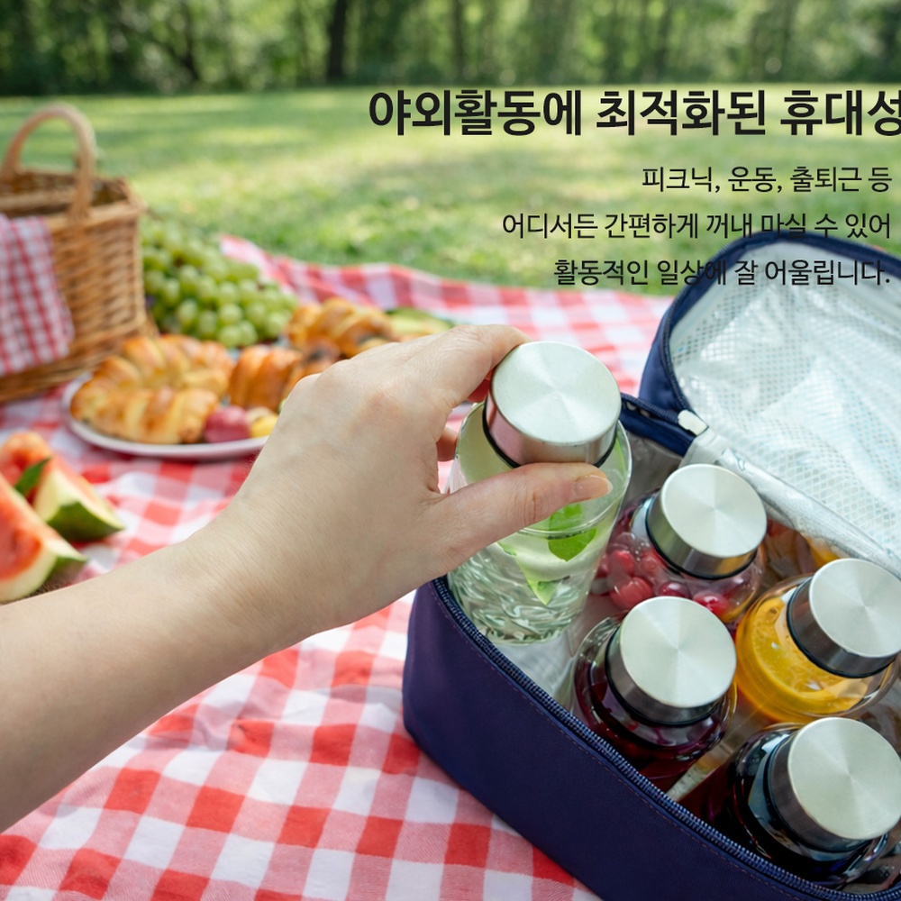 감성미니멀휴대간편눈금보틀 에코젠라이프스타일클리어보틀 투명디자인 700ml - 상세 이미지 5