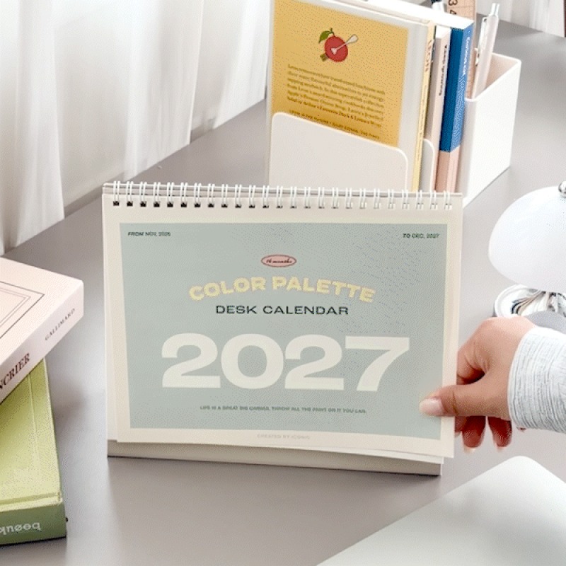 2027년 탁상달력 27년 아이코닉 팔레트 책상 달력 2027 직장인 회사 스케줄 캘린더 이미지 8