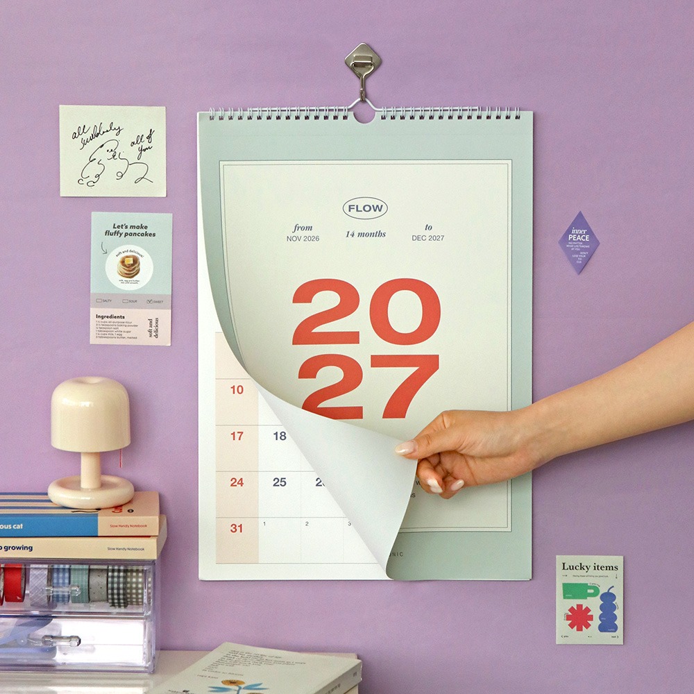2027 월 벽걸이 달력 27년 A3 대형 캘린더 2027년 플로우 회사 스케줄러 낱장 이미지 6