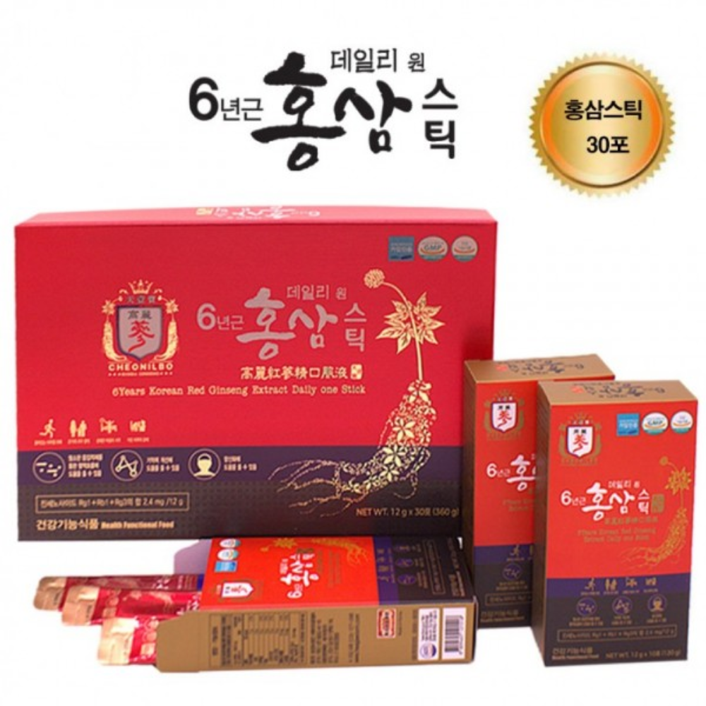 홍삼스틱 데일리원 6년근홍삼 건강기능식품 선물세트 추석선물 - 상품 이미지