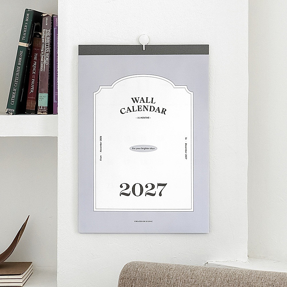 2027 벽걸이 달력 27년 아이코닉 스케줄 캘린더 2027년 월간 회사 직장인 일정 달력 - 상품 이미지