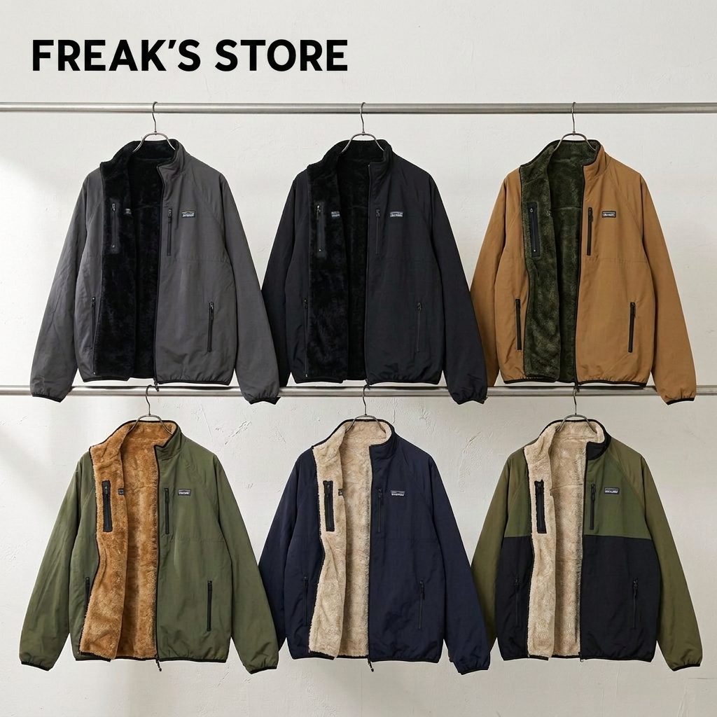 프릭스스토어 26FW 릴렉스핏 나일론 리버시블 플리스 후리스 블루종 자켓 - 상품 이미지