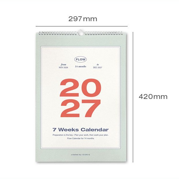 2027년 벽걸이 달력 A3 27년 벽 달력 2027 스프링 스케줄 캘린더 이미지 6