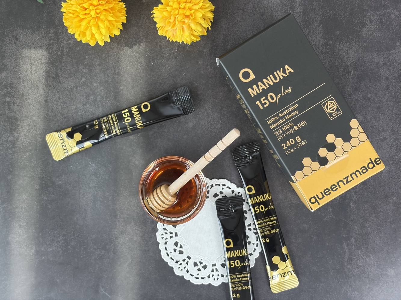 호주직수입 마누카꿀 100% 프리미엄 어쎈틱등급 MANUKA150plus 스틱 선물세트 - 상세 이미지 4