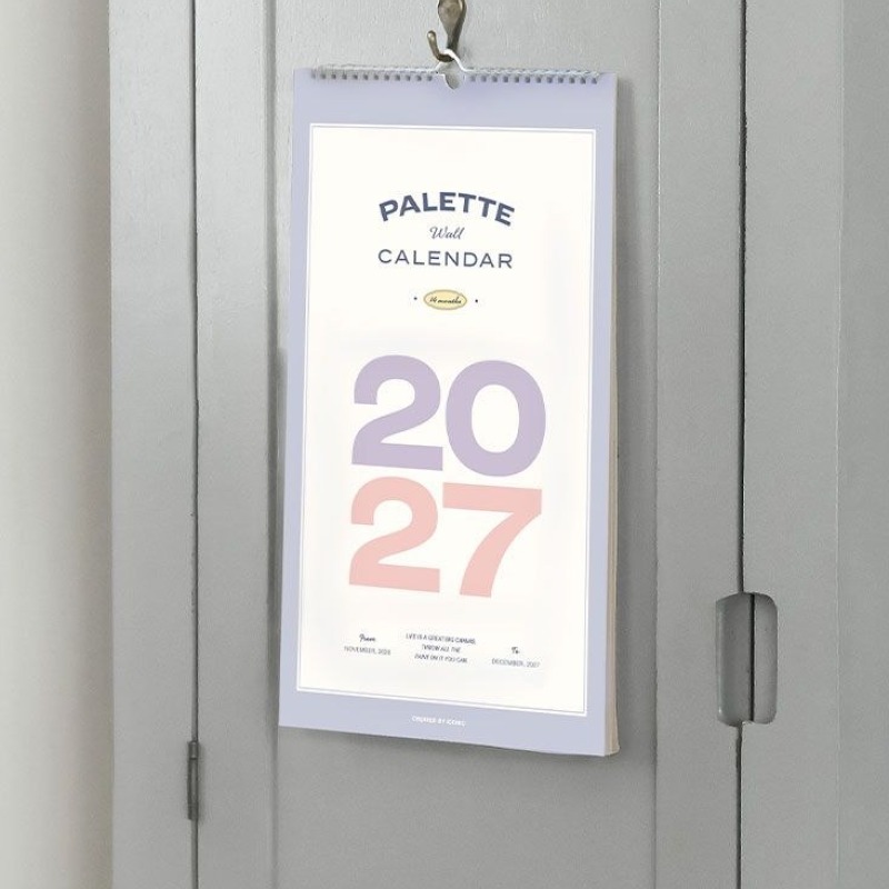 2027 벽걸이 달력 27년 아이코닉 팔레트 캘린더 2027년 큰글씨 월간 스케줄러 이미지 8
