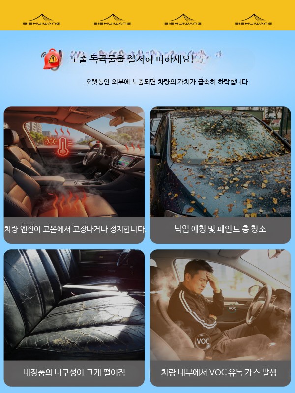 대형 차량용 이동식 간이 차고 천막 방수 차양막 접이식 야외 주차장 덮개 - 상세 이미지 2