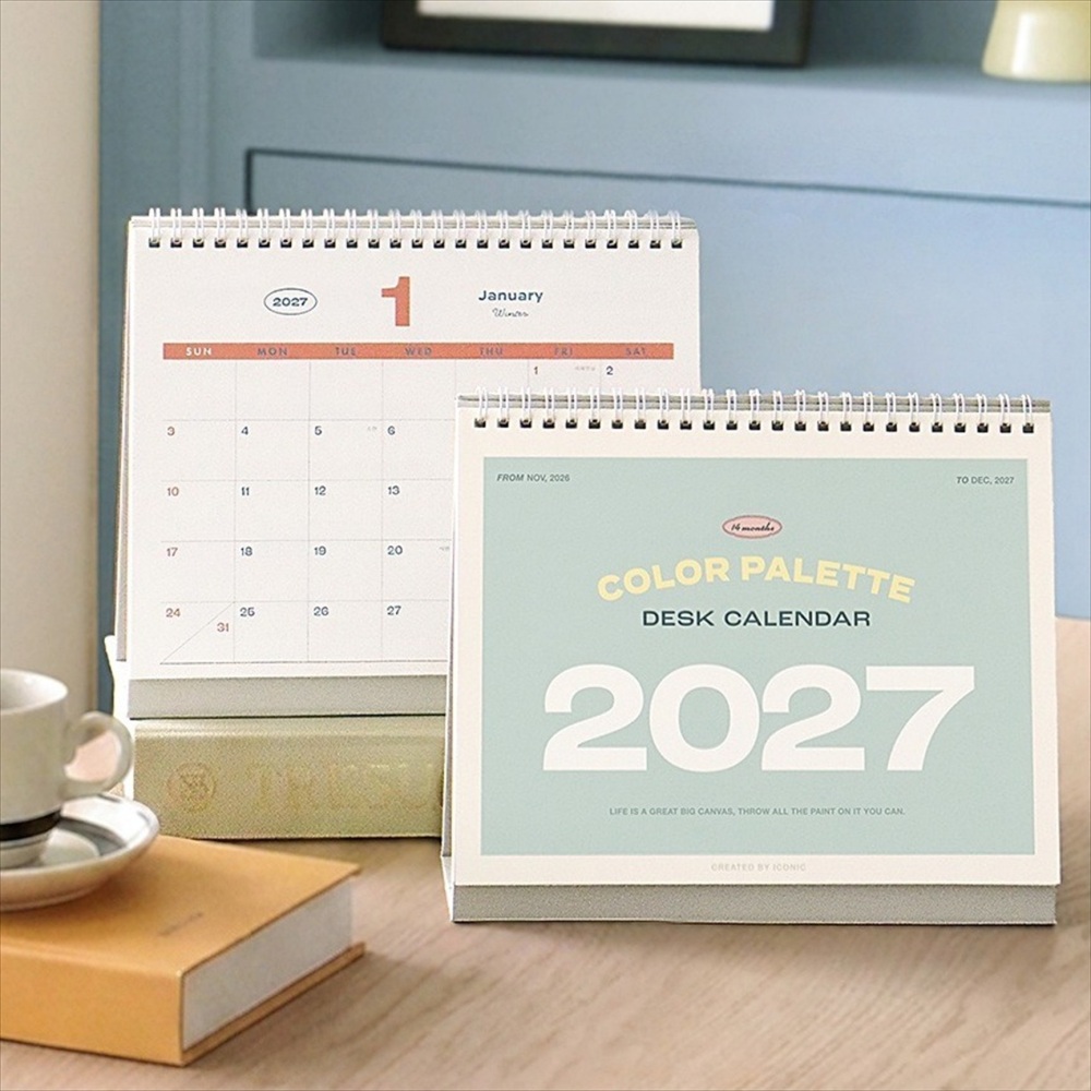 2027년 탁상달력 27년 아이코닉 팔레트 책상 달력 2027 직장인 회사 스케줄 캘린더 - 상품 이미지