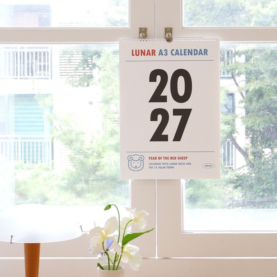 2027년 벽걸이 달력 A3 27년 벽 달력 2027 옛날 절기 음력 스프링 캘린더 이미지 7
